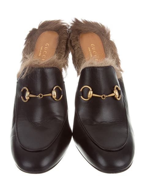 gucci fur mules|Gucci princetown mule outfits.